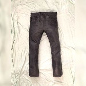 Men’s Diesel Leather Thavar Pants